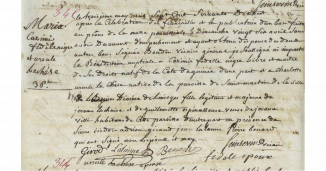 Les archives au service de l'histoire (acte de mariage de Casimir Fidèle, ancien esclave)